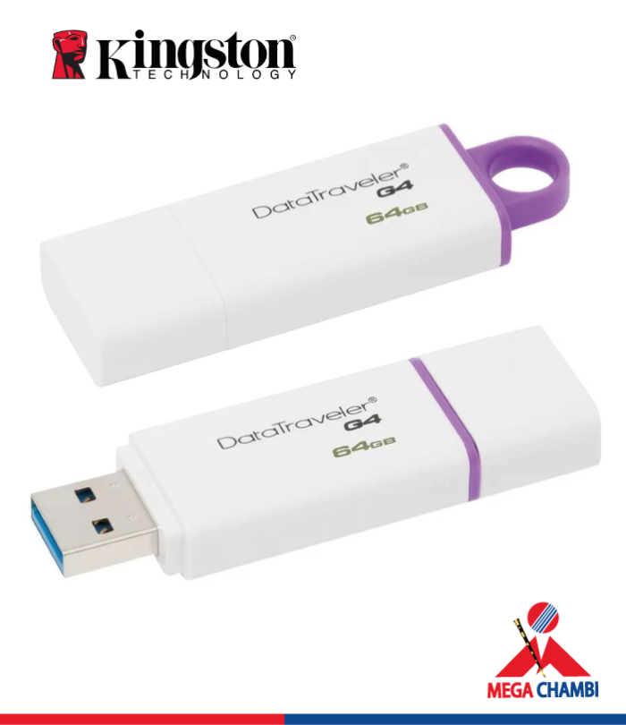 MEMORIA USB KINGSTON 64GB DTIG4 DATATRAVELER 3.0 BLANCO/MORADO