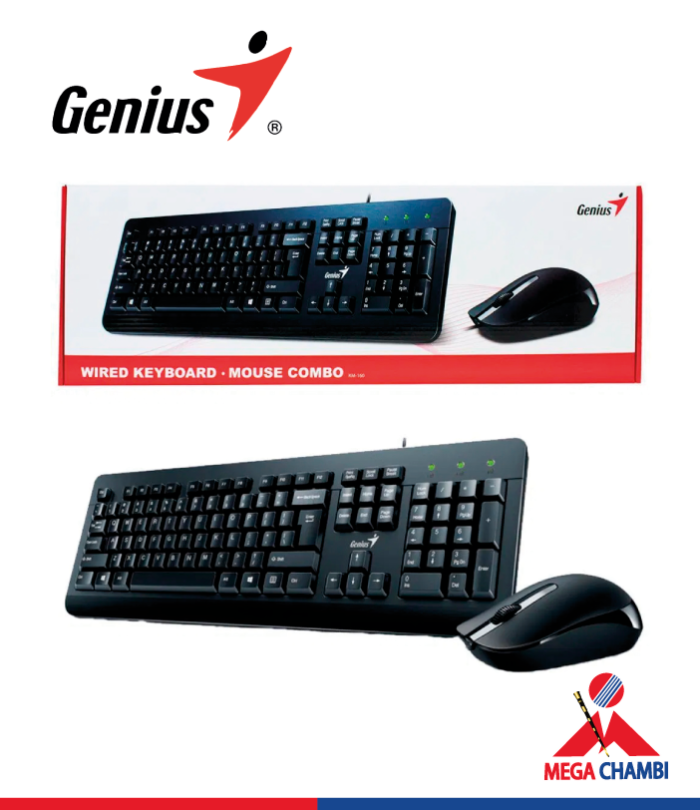 COMBO GENIUS TECLADO + MOUSE KM-160 USB