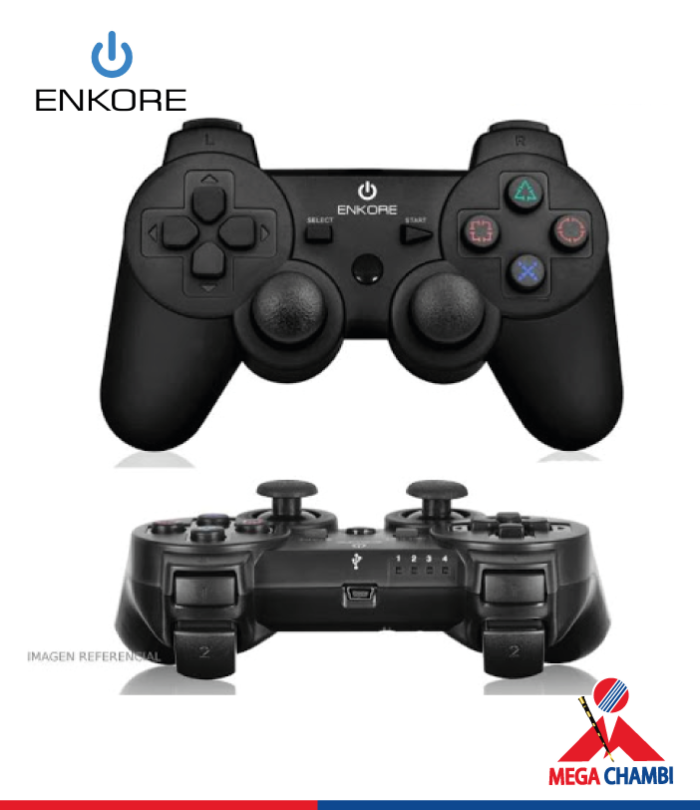 JOISTICK ENKOR GAMEPAD ENG1003PUP PS3 12 BOTONES/VIBRADOR