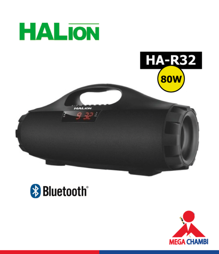 PARLANTE BLUETOOTH HA-R32 HALION NEGRO POWER 80W