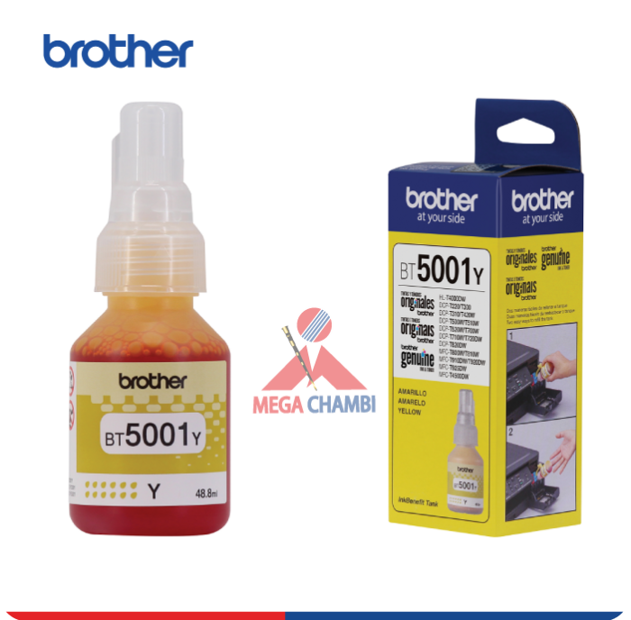 TINTA BROTHER BT5001Y YELLOW (HL-T4000DW/DCP-T300/T310/T500W/T510W/T700W/T710W