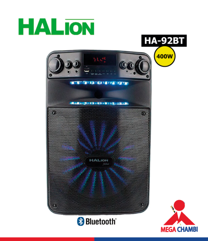 PARLANTE HALION JUNO HA-92BT 12" 400W MIC C/BATERIA